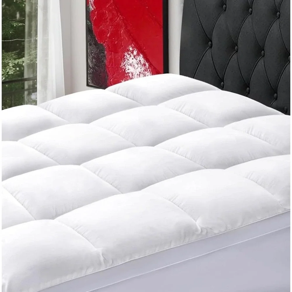 Eiayeebil Twin XL Extra Thick Mattress Topper Deep Pocket Down Alternative White